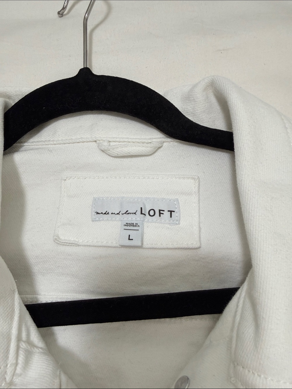 LOFT White Denim Jacket - Picture 2 of 4